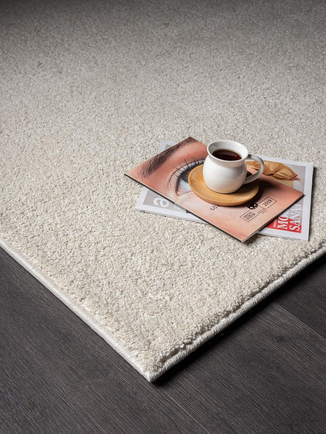 Mia´s Teppiche Emma Wohnzimmer Teppich, Kurzflor, 80x150 cm, Creme 80 x 150 cm Creme, 80 x 150 cm Cr