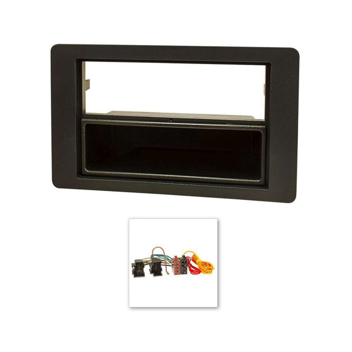 tomzz Audio 2447-001 Radioblende Set kompatibel mit Saab 9.5 YS3E Bj.2005-2010 schwarz mit Radioadap