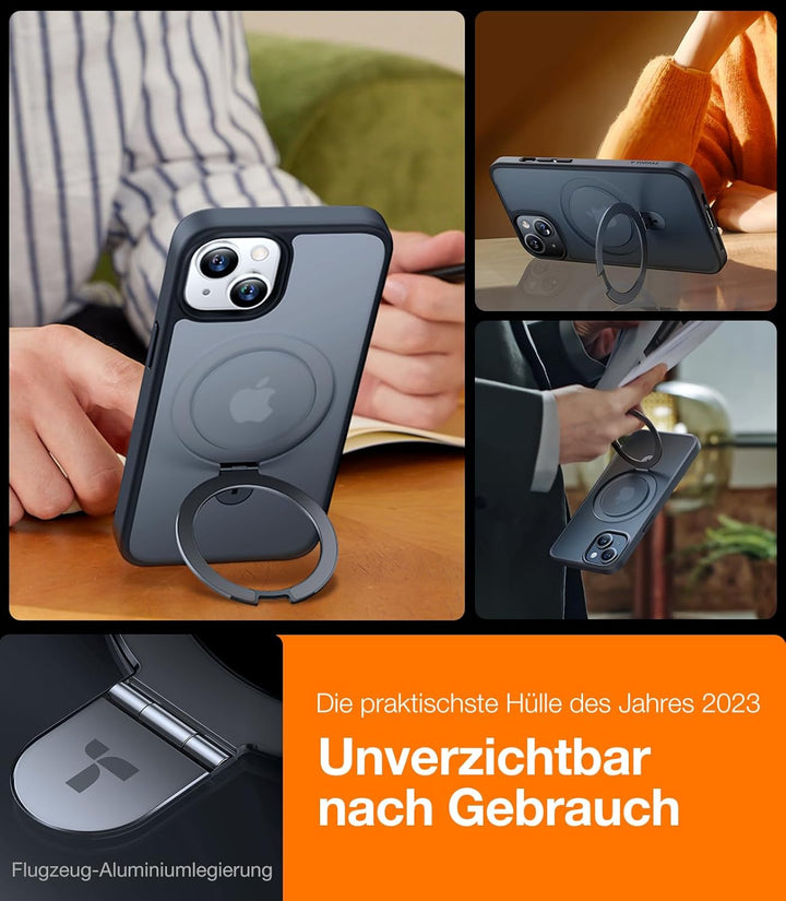 TORRAS [2023 Neue Dynamic Magnetring für iPhone 14 Hülle, iPhone 13 Hülle mit MagSafe-Ständer [Super