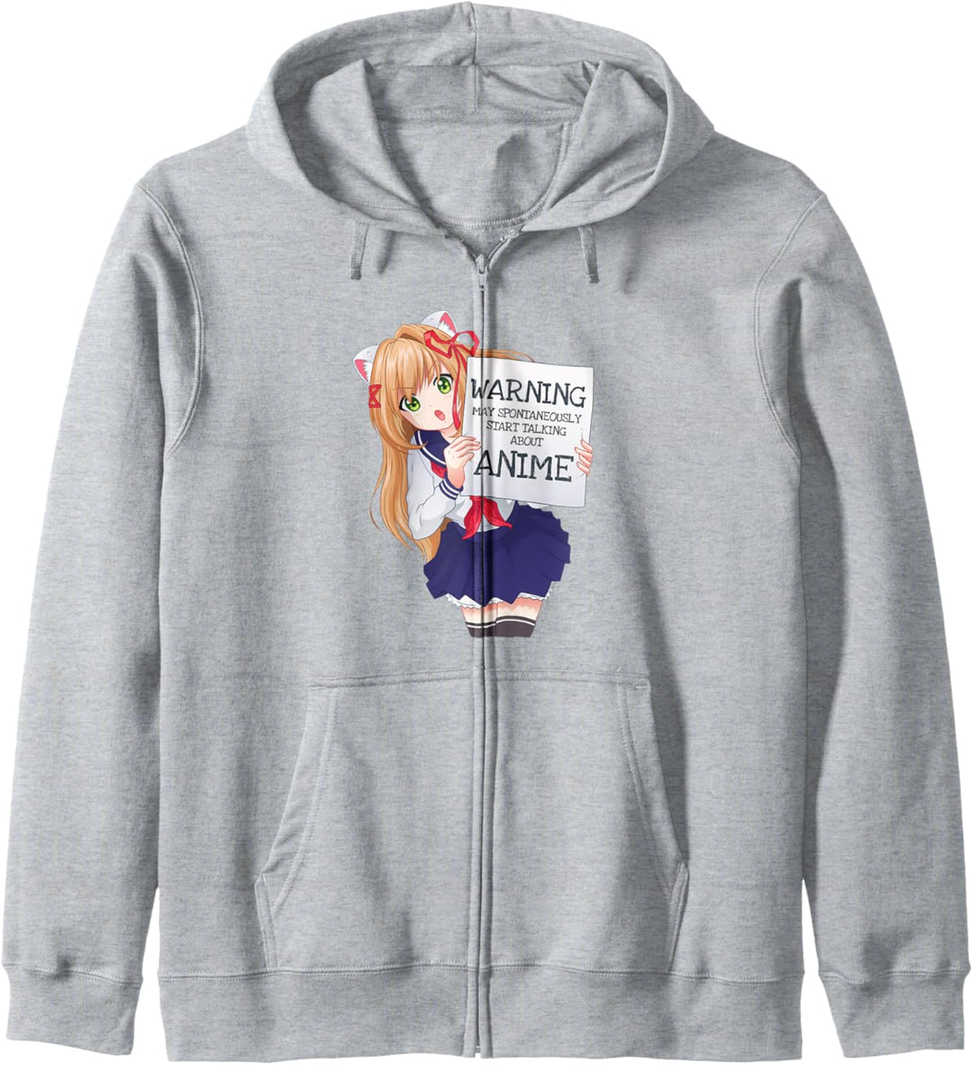 Kawaii Niedlich Spontan Sprechendes Anime Mädchen Otaku Kapuzenjacke