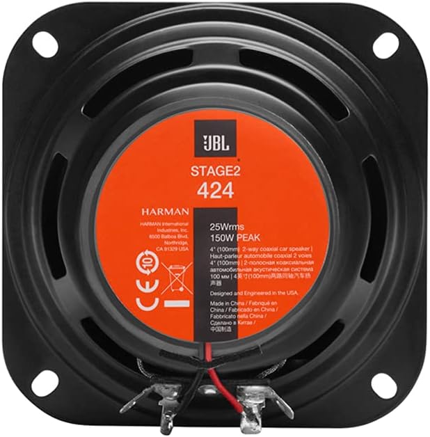 JBL Stage2 424 2-Wege Auto Lautsprecher Set von Harman Kardon - 150 Watt KFZ Autolautsprecher Boxen