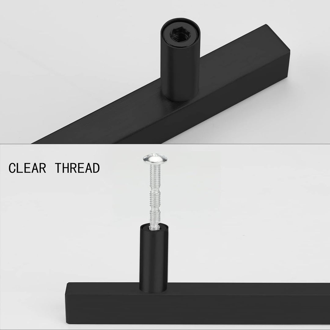 LONTAN 15 Stück Griffe für Küchenschränke Schwarz Schrankgriffe Schwarz 128mm lochabstand Küchengrif