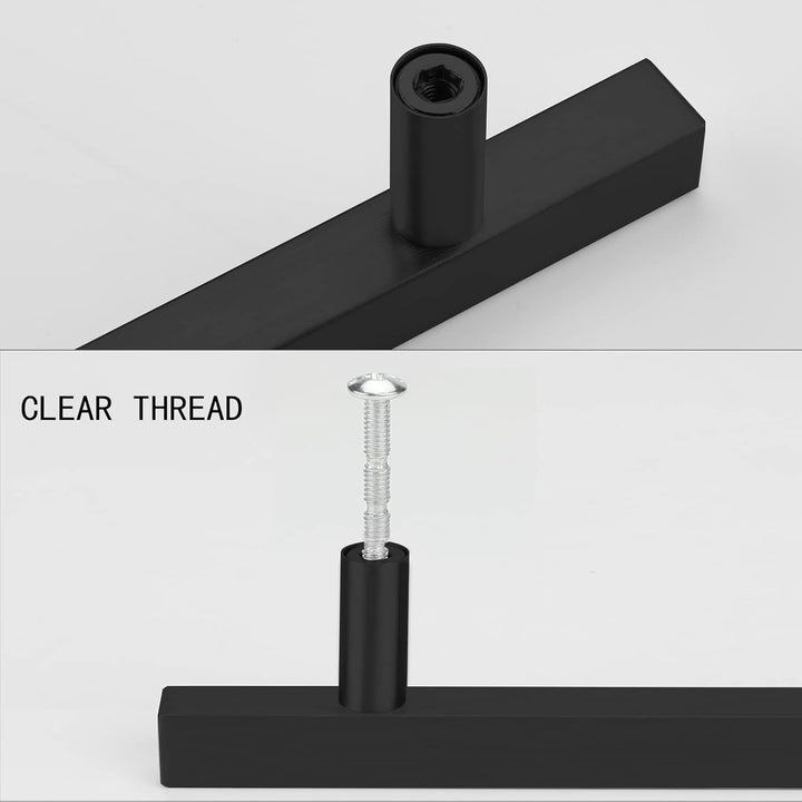 LONTAN 15 Stück Griffe für Küchenschränke Schwarz Schrankgriffe Schwarz 128mm lochabstand Küchengrif