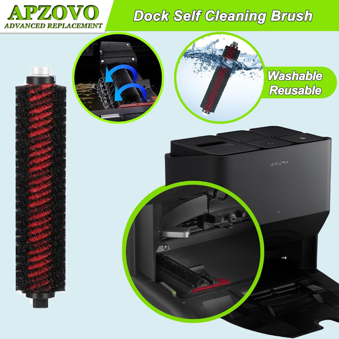 Zubehör für Roborock S8 Pro Ultra, Ersatzteil Set für Roborock S8 Pro Ultra, 2 Gummibürsten 4 Staubb