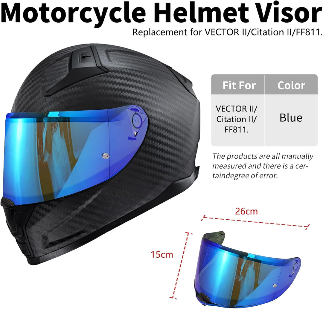 Helmvisier für FF811/VECTOR II/Citation II,Motorradhelm Visier,Motorrad Vollgesichtshelm Windschutzs