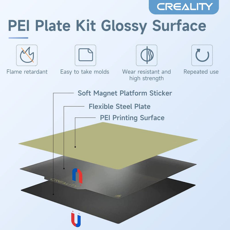 Offiziell Creality PEI Sheet Ender 3 PEI 3D Drucker Platte Plattformen 235x235mm Original Flexibler