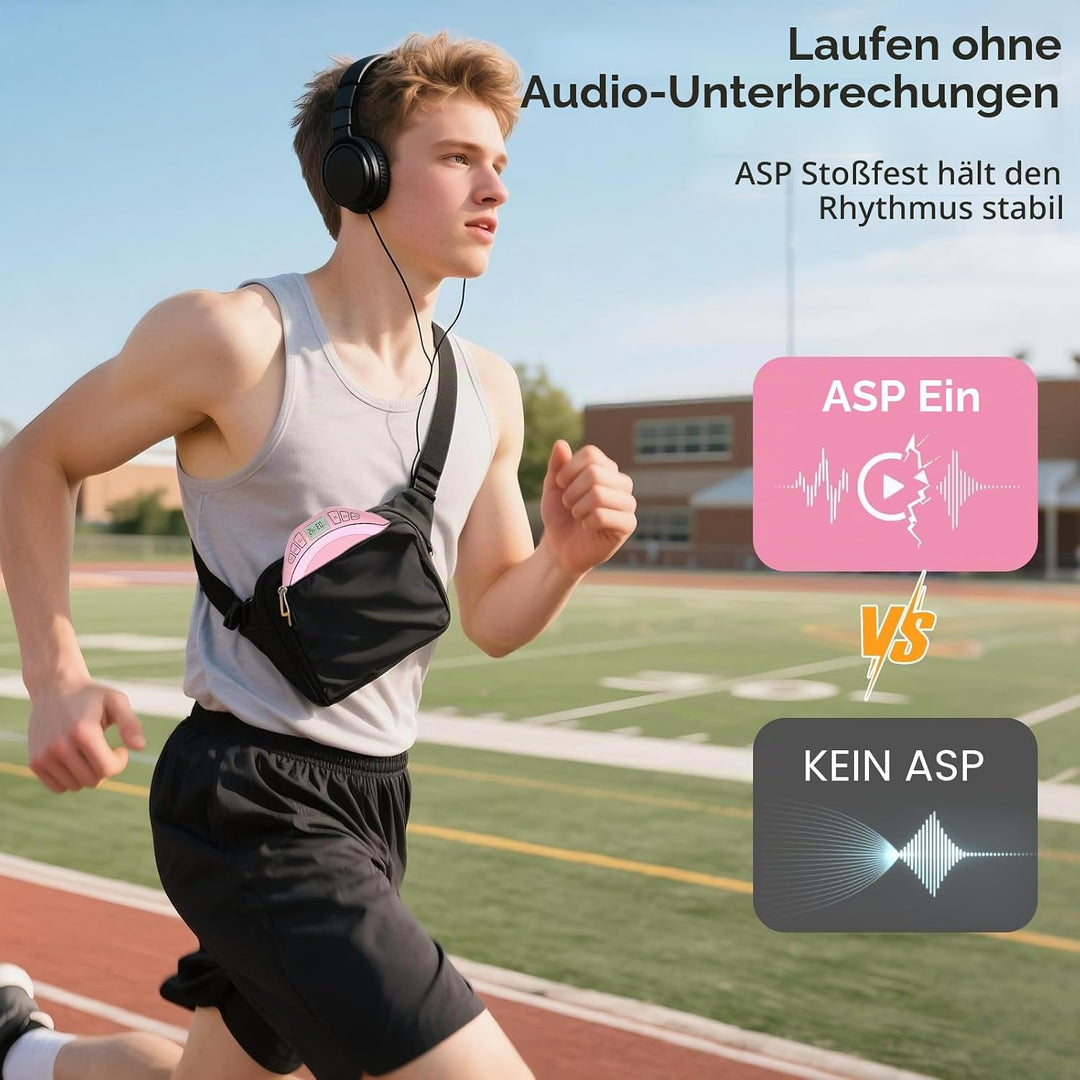 CD Player Tragbar: KOVCDVI Tragbarer CD-Player mit LCD-Display, Unterstützt CD-R/CD-RW/MP3-Wiedergab