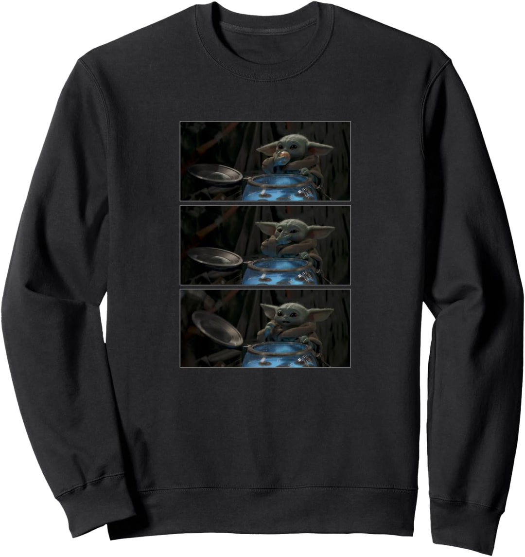Star Wars: The Mandalorian The Child Eating Panels R4 Sweatshirt