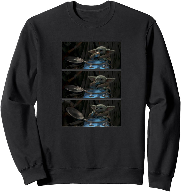 Star Wars: The Mandalorian The Child Eating Panels R4 Sweatshirt