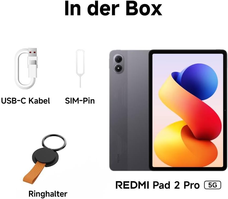 XIAOMI REDMI Pad 2 Pro 5G, 8+256GB, 12,1" 2.5K 120Hz Kristallklares Display, Riesiger 12000mAh Akku,