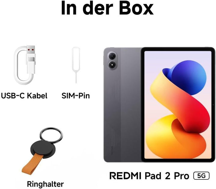 XIAOMI REDMI Pad 2 Pro 5G, 8+256GB, 12,1" 2.5K 120Hz Kristallklares Display, Riesiger 12000mAh Akku,