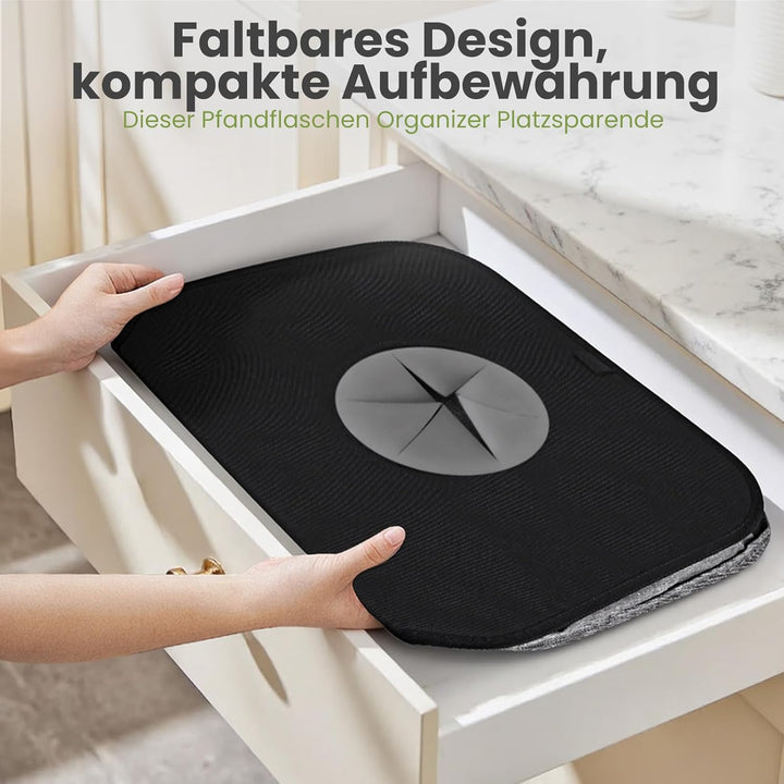 110L Gross Pfandflaschen Sammelbehälter mit Deckel, Flaschensammler Leergut,Recycling -Behälter Leer