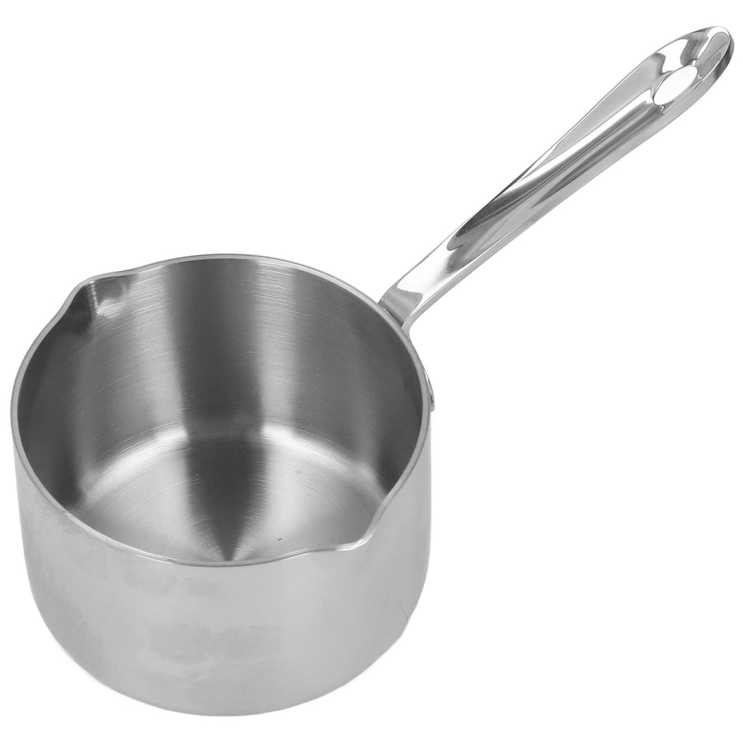 Fictory Edelstahl-Schmelztopf, Doppelausgiesser, perfekt für heisse Milch, Schokolade, Zucker, Käse,
