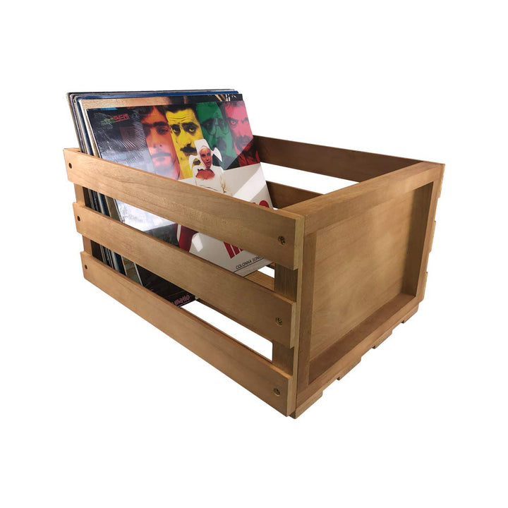 7even Schallplatten Holzkiste/Aufbewahrungskiste, Natur, für LP´s