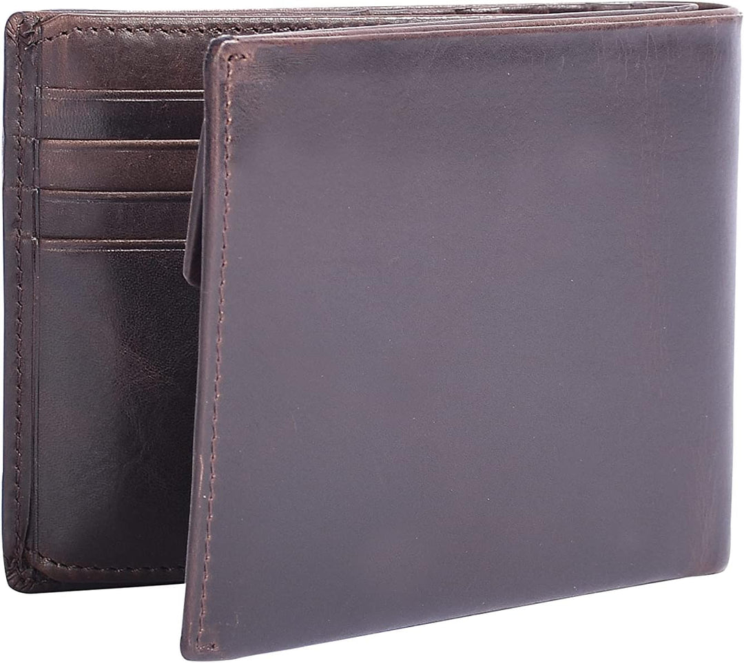 Maitre - birkheim Gandolf Billfold Geldbeutel aus Echtleder, Masse 12x10x1 cm, Dunkelbraun