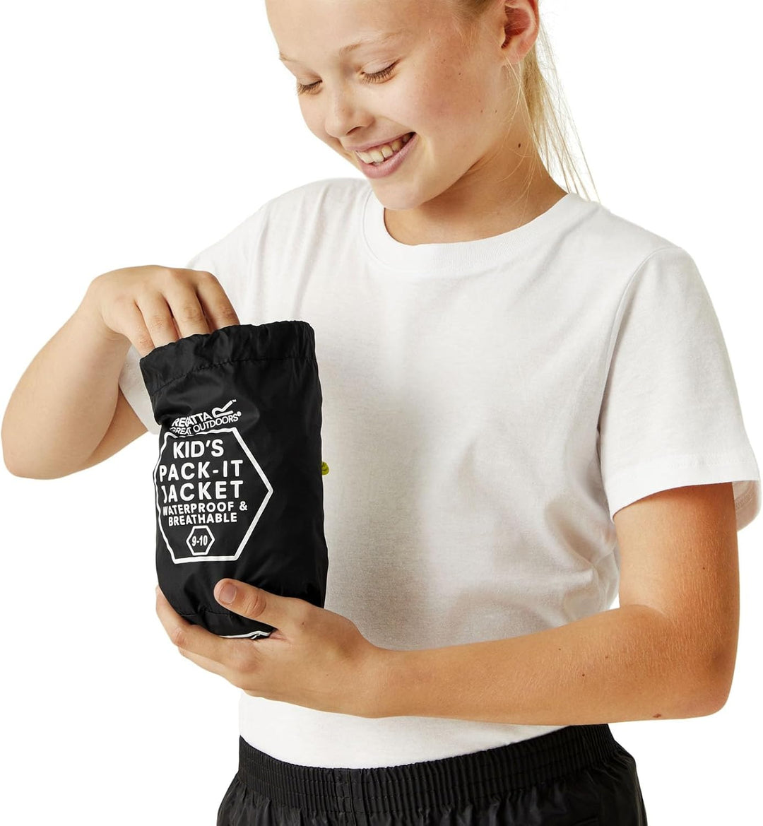 Regatta Unisex Kinder Kid Pack It Jacket III 128 Schwarz, 128 Schwarz