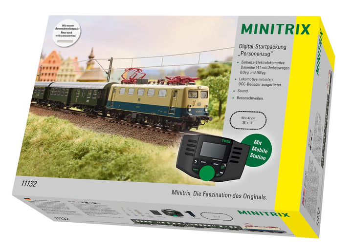Minitrix Digital-Startpackung Personenzug – Modellbahn Set mit Lok, Wagen, Gleisen &amp; Digitalsteuerun