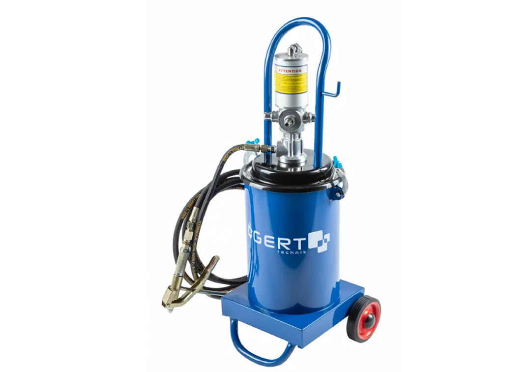 Högert Technik - Pneumatischer Fettpresse 12l | Stahltank | Pneumatische Fettpump Fettfüllpumpe | 30