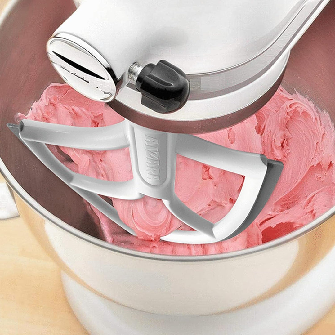 Flachrührer für Kitchen Aid Standmixer, Mixer Paddle Beater mit Silikonschaber