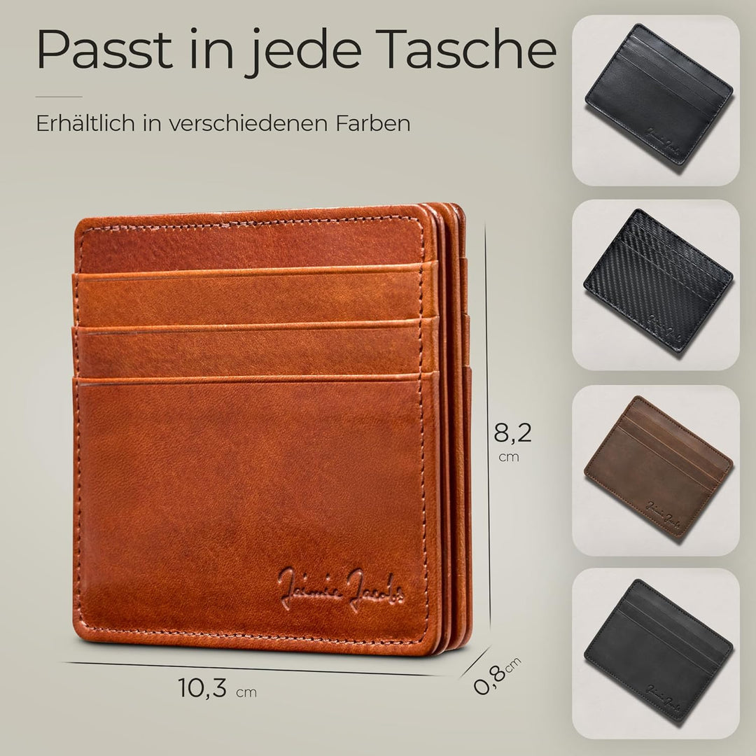 Jaimie Jacobs Flap Boy Slim ohne Münzfach Magic Wallet integrierter RFID Schutz Magischer Geldbeutel