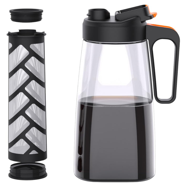 Cold Brew Jug - 2 Litre (Cold Brew Coffee Maker) Infuser with Fine Mesh Filter and Airtight Lid Desi