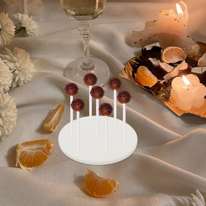 Yardwe Tisch Cake Pops Halter aus Acryl Weiss für Party Display | Glatte Oberfläche, Tragbar und Pol