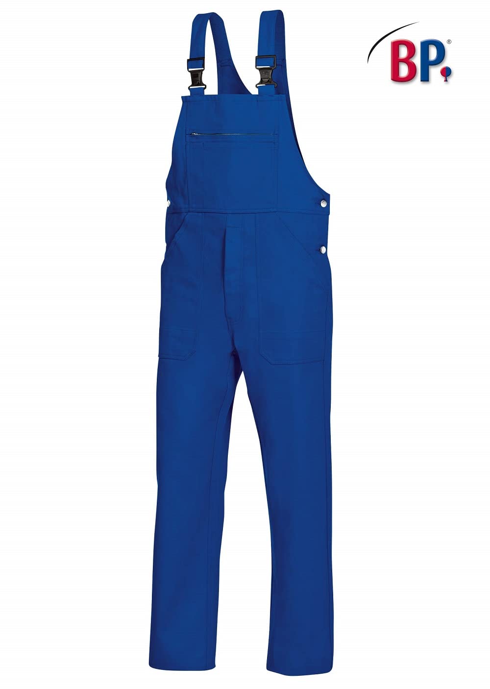 BP Workwear Basic 1413-060-13 Latzhose - Verstellbarer Bund - Kunststoff-Clip-Verschlüsse - Reine Ba
