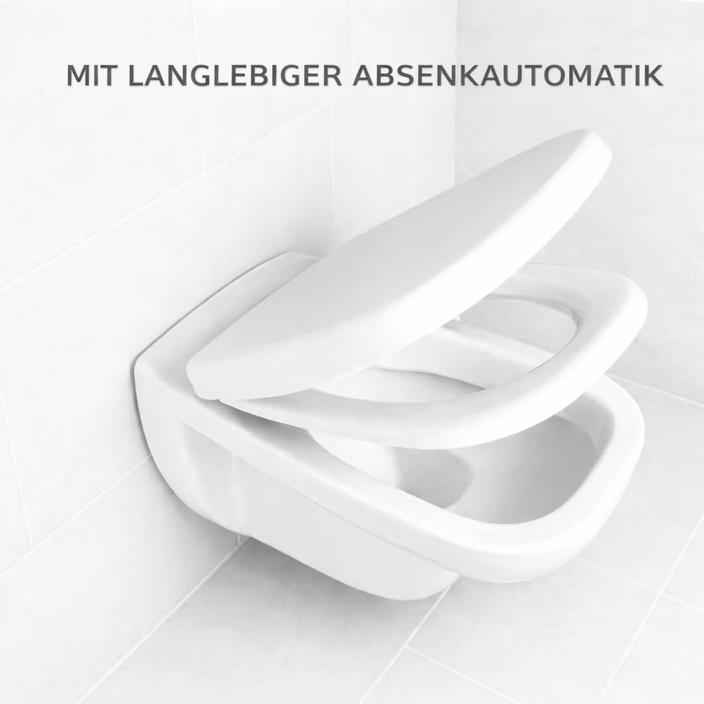 Bullseat® premium Toilettendeckel weiss passend zu Duravit D-Code. Klodeckel mit Absenkautomatik/Sof