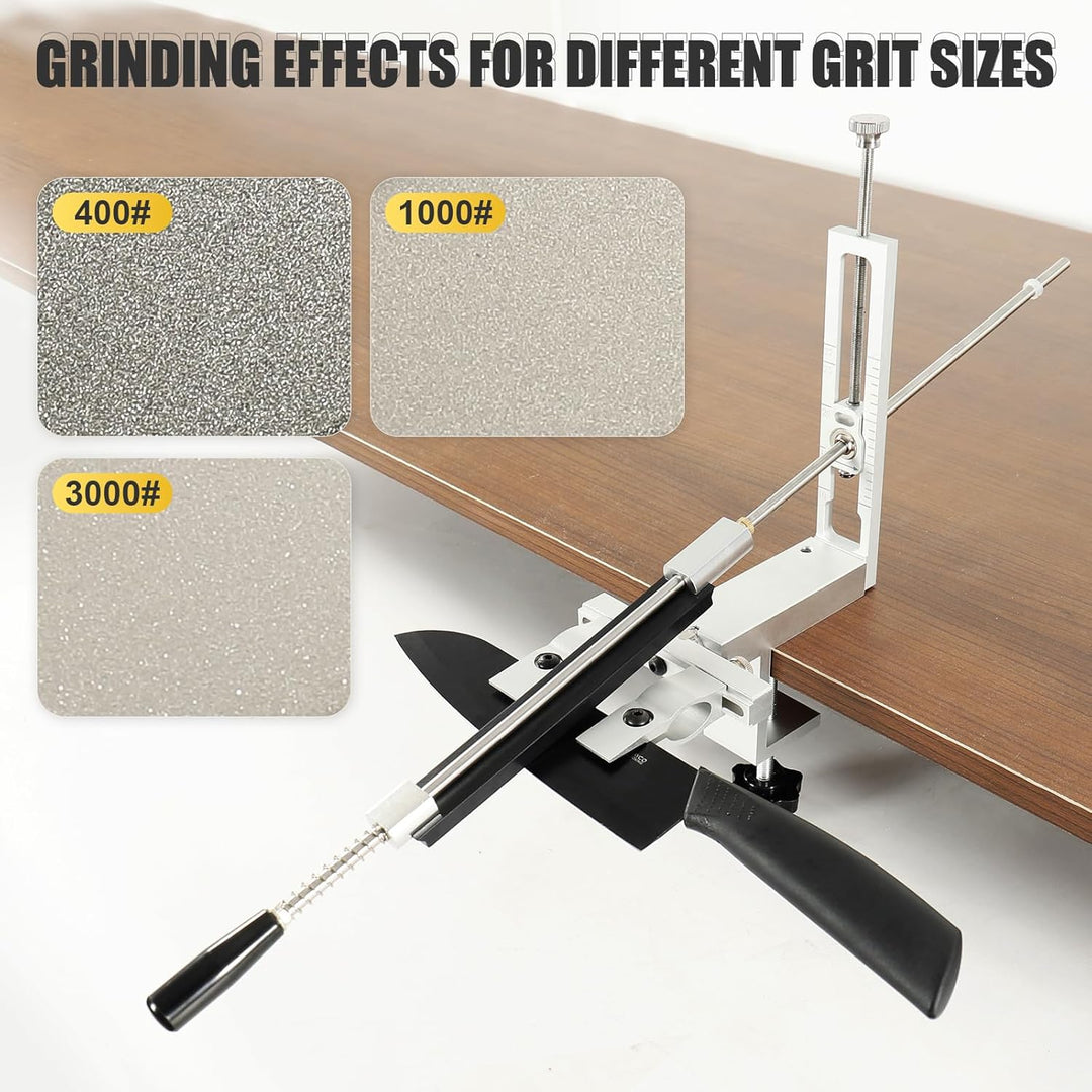 Messerschärfer Profi, Knife Sharpener, Messerschleifer Aluminium 360° Flip Drehung mit Festem Winkel