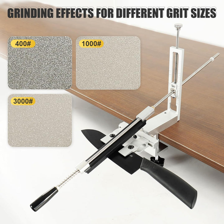 Messerschärfer Profi, Knife Sharpener, Messerschleifer Aluminium 360° Flip Drehung mit Festem Winkel