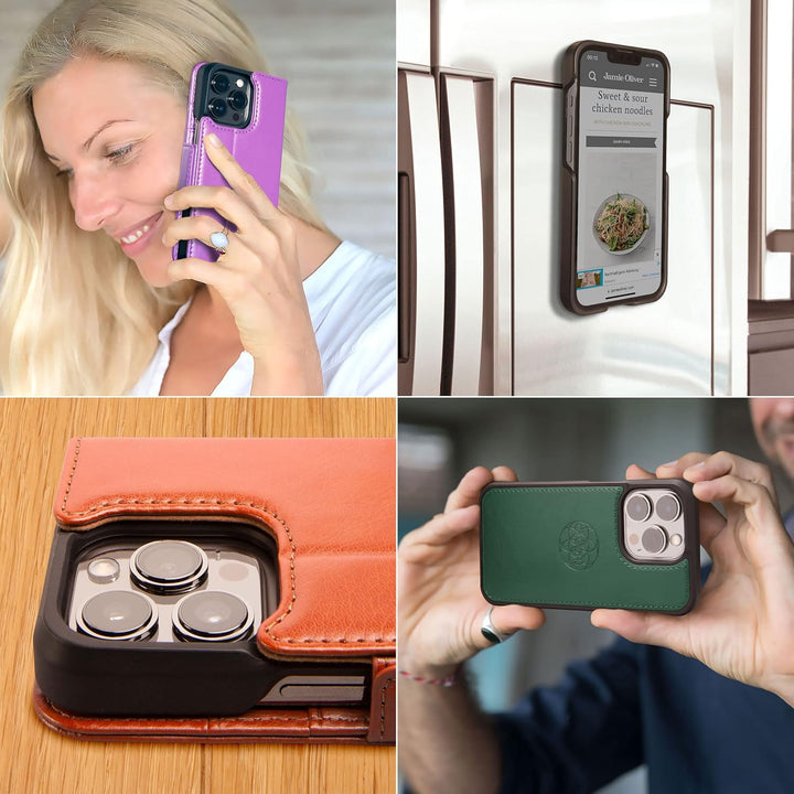 Dreem Fibonacci iPhone 14 Brieftaschen-Etui / 2-in-1 stossfestes Etui und abnehmbares Folio aus vega