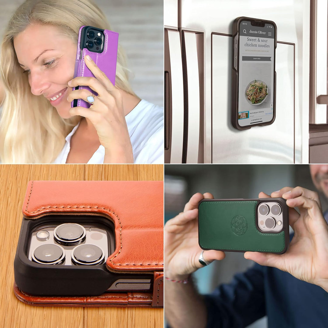Dreem Fibonacci kompatibel mit iPhone 15 Brieftaschen-Etui / 2-in-1 stossfestes Etui und abnehmbares