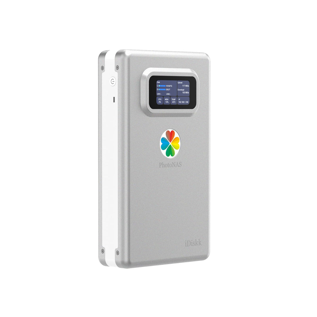 iDiskk NAS Netzwerkspeicher 1TB, Cloud-Speichergerät mit HDD, Fernzugriff, Auto-Backup, Geräteübergr