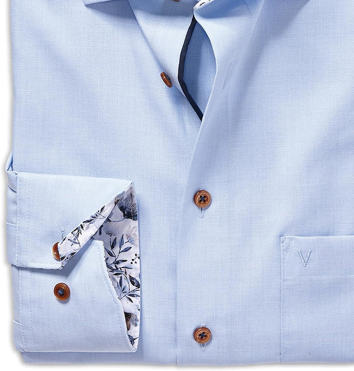 Marvelis Herren Businesshemd Langarm 700014,Einfarbig,Comfort fit,New Kent 39 Rauchblau 13, 39 Rauch