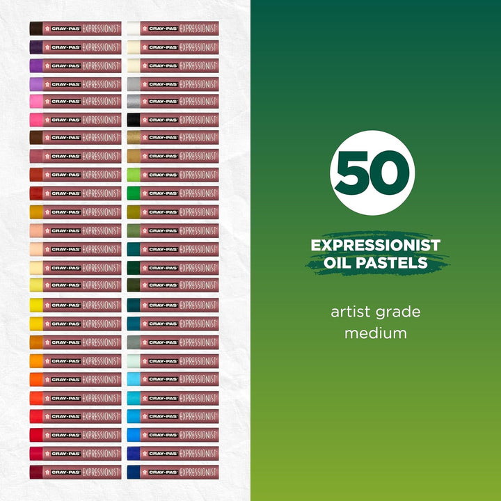 Cray pas Expressionist Ölkreide, verschiedene Farben, 50 Stück