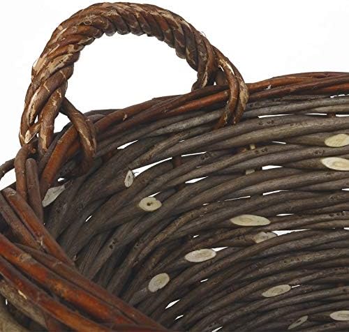 Weidenprofi Robinienkorb, Erntekorb aus Robinie und Weide, rund mit Henkel, ca. Ø 55 cm x 40/45 cm h