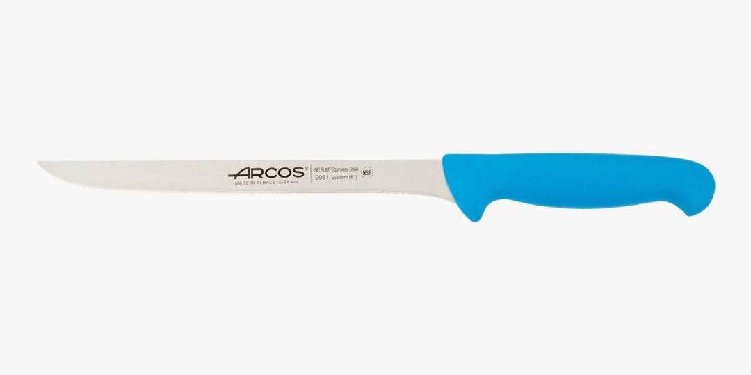 Arcos Serie 2900 - Filetmesser - Klinge Nitrum Edelstahl 200 mm - HandGriff Polypropylen Farbe Blau