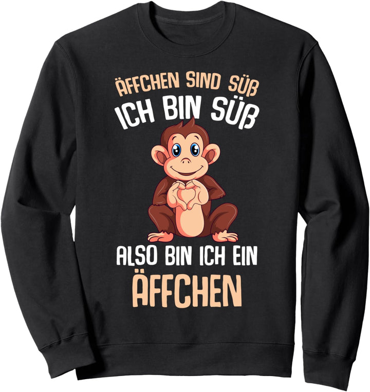 Äffchen sind süss Kinder Mädchen Affe Sweatshirt