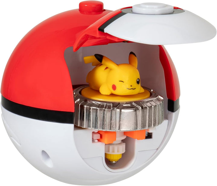 Bandai JW4411 Pokémon Pikachu, Arena + 4 Kreisel, Arena + 4 Kreisel