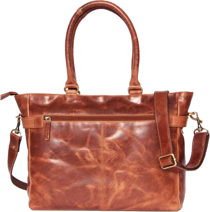 ALMADIH Premium Leder Damentasche Schultertasche Eva - Ledertasche Handtasche Umhängetasche Henkelta