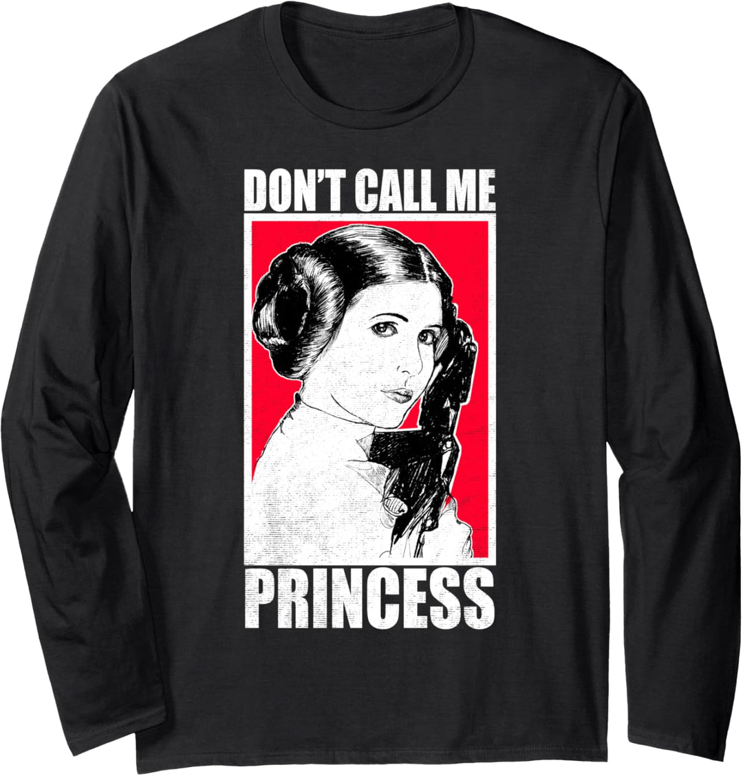 Star Wars Princess Leia Don't Call Me That Side Portrait Langarmshirt