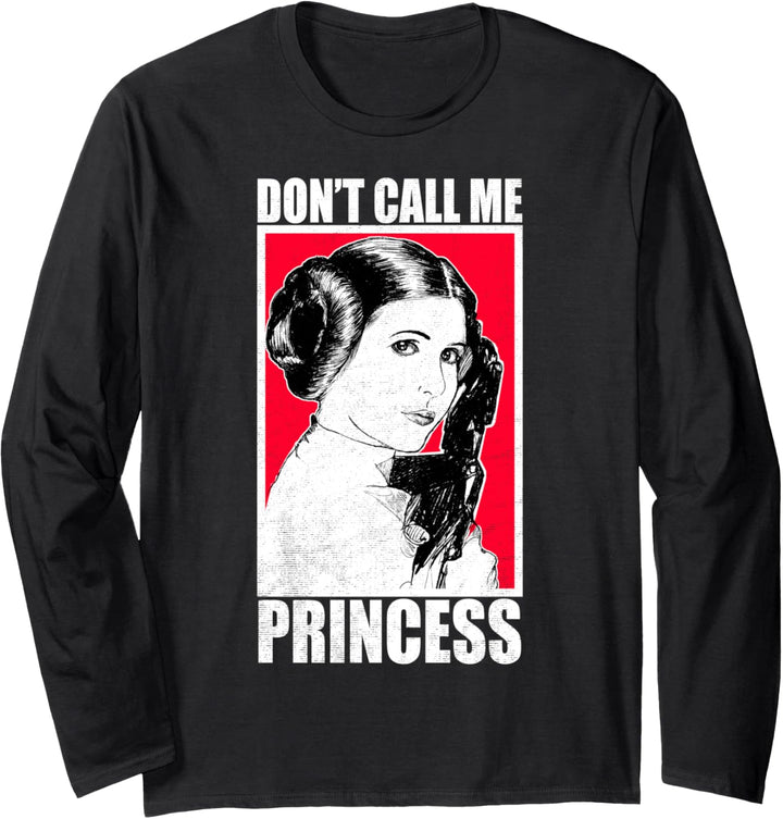 Star Wars Princess Leia Don't Call Me That Side Portrait Langarmshirt