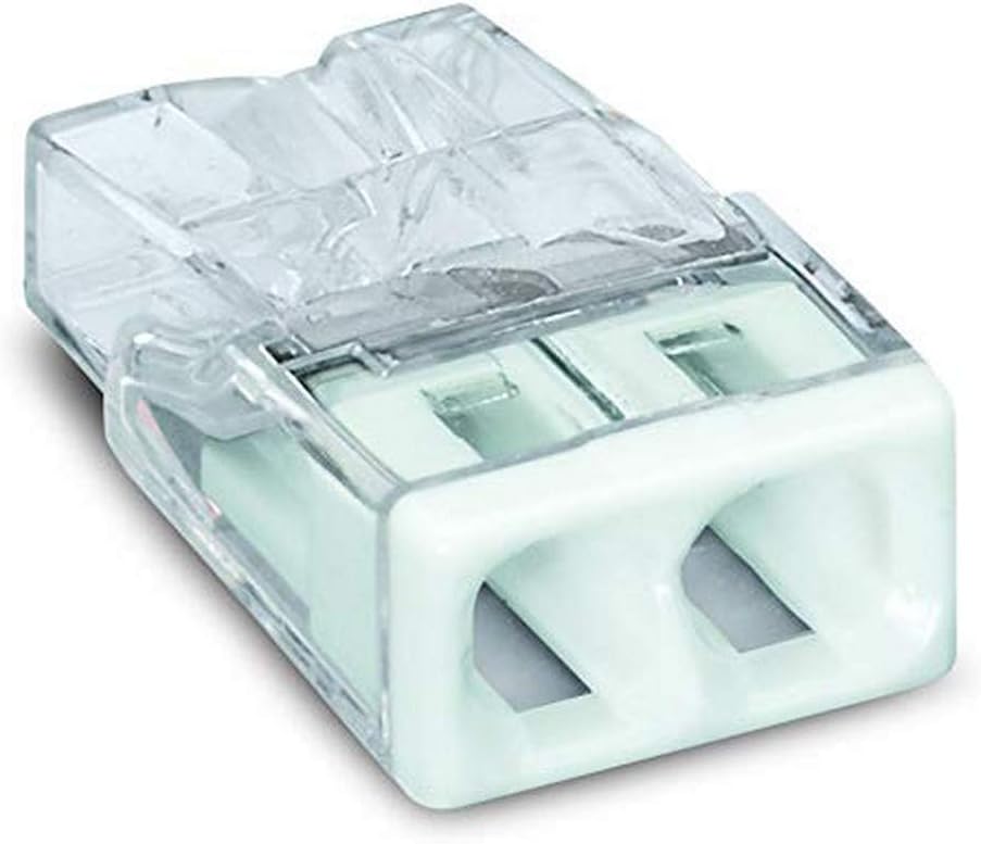 WAGO® Klemme, 2-Leiter, 4 mm², Verbindungsklemme mit Hebel, 222-412 (50 Stück) & Klemme, 2-Leiter, V