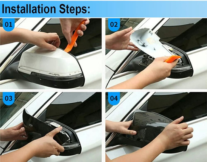 Auto Spiegelkappen1 Paar Tür Aussenspiegelkappe Rückspiegelkappe Seitenspiegel Abdeckungen für A-udi
