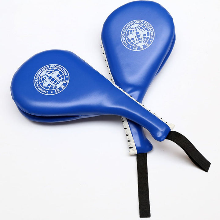 Luniquz PU-Leder Taekwondo Handpratze Doppelpolster Hand Schlag Pratze Taekwondo Fusstechniken Train