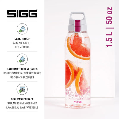 SIGG - Tritan Renew Trinkflasche - Total Clear ONE - Für Kohlensäurehaltige Getränke Geeignet - Spül