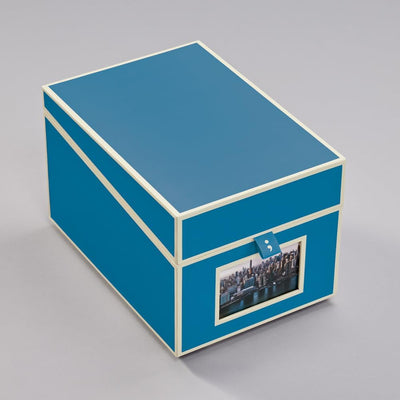 Semikolon 364110 CD- und Fotobox – 17,7 x 15,7 x 25,6 cm – für 10 x 15 cm Fotos – Cover azzurro hell