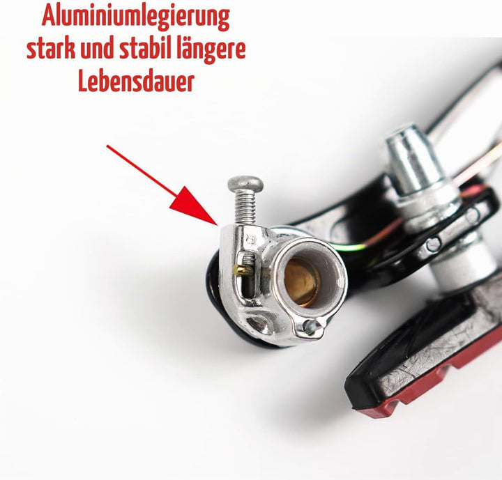 CNC Fahrrad V Bremse,Fahrrad V-Brake,Aluminium Fahrrad Bremsen Set 2 Paare/Schwarz/Blau-Bar-70mm, 2