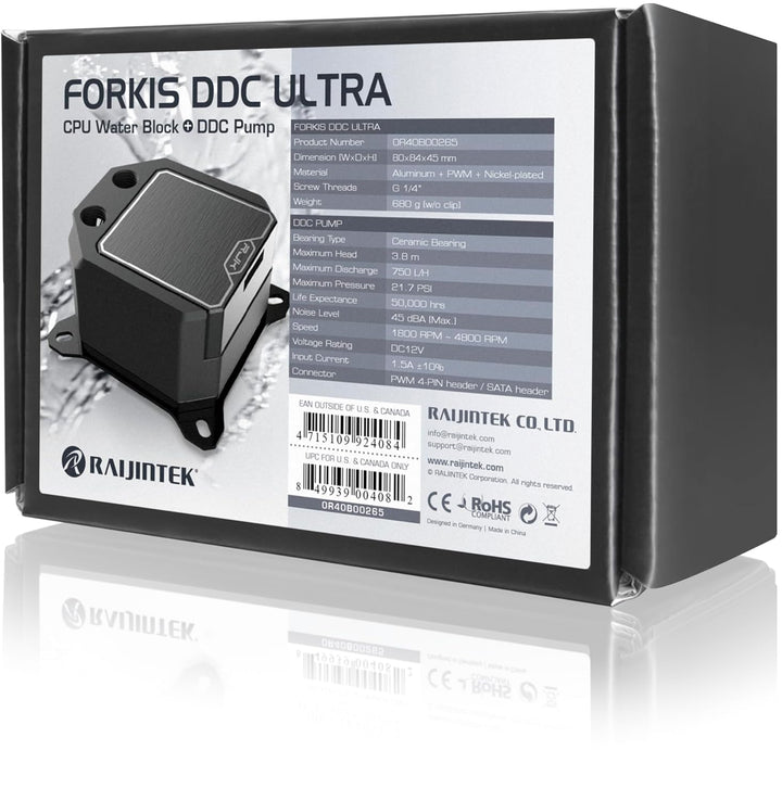 FORKIS DDC ULTRA (schwarz, CPU Wasserblock-Pumpen-Kombination)