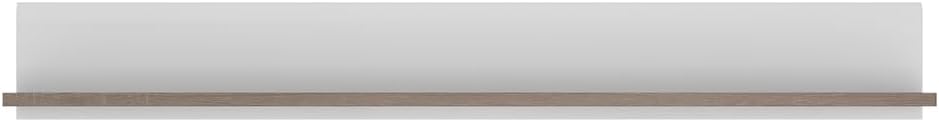 Lomadox Wandboard, 150cm, in weiss mit Trüffel Eiche Nb., B/H/T ca. 150/19,5/20 cm